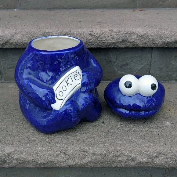 Cookie Monster Vintage Ceramic Cookie Jar - Picture 5 of 5